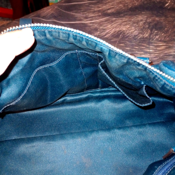 Teal blue Coach medium handbag - Picture 8 of 15